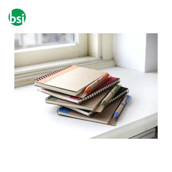 Taccuino in carta riciclata e penna a sfera Stella -  2