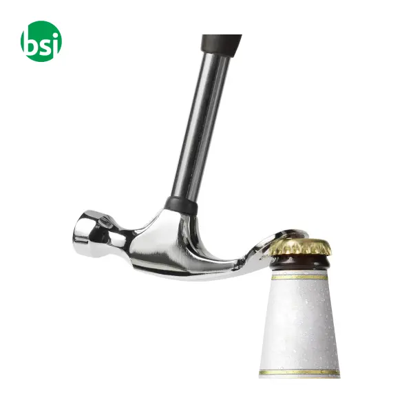 Martello apribottiglia in acciaio e manico in PVC Omar -  3