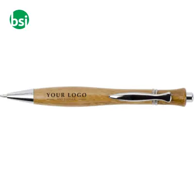 Penna a sfera in legno personalizzabile Meera - Immagine 4