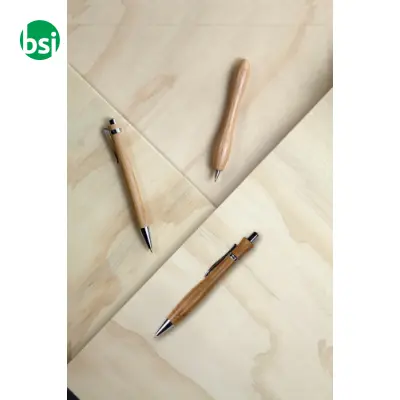 Penna a sfera in legno personalizzabile Meera - Immagine 3