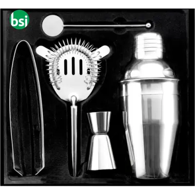Set cocktail 5 accessori in acciaio inox Natalina - Immagine 2