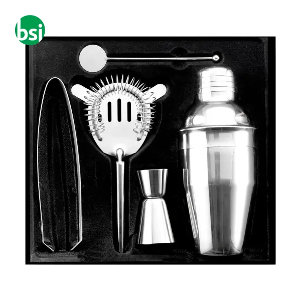 Set cocktail 5 accessori in acciaio inox Natalina -  2