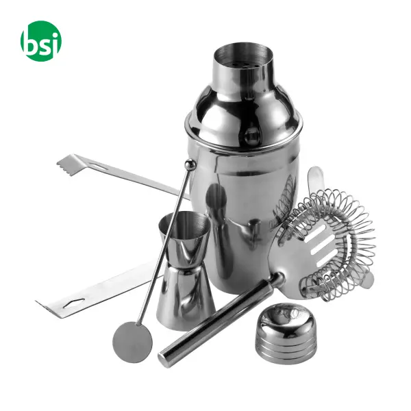 Set cocktail 5 accessori in acciaio inox Natalina -  1