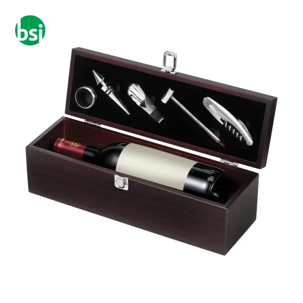 Set vino 5 accessori in acciaio inox Nikita -  1
