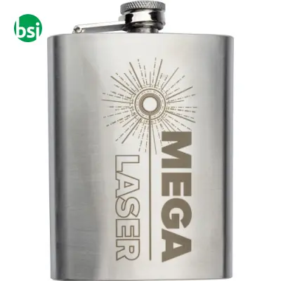 Fiaschetta personalizzabile in acciaio 240ml Benedict - Immagine 1
