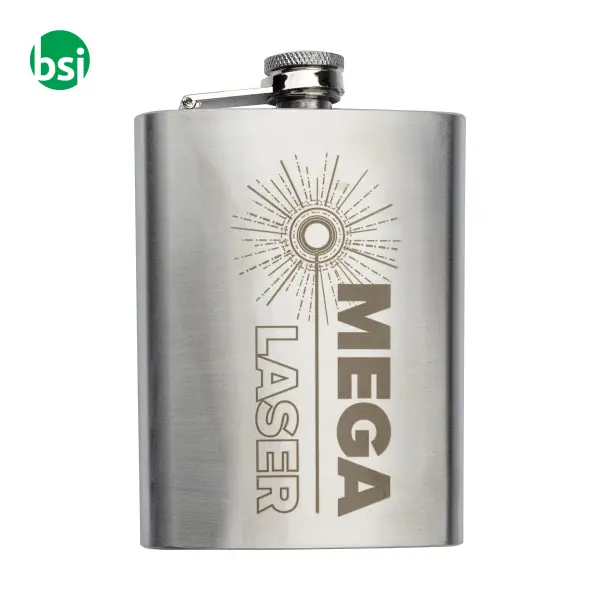 Fiaschetta personalizzabile in acciaio 240ml Benedict -  1