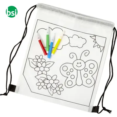 Zaino a sacca da colorare in TNT Santino