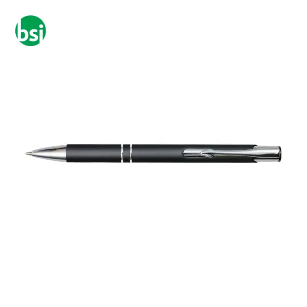 Penna a sfera in alluminio con strato gommoso Yvette -  6