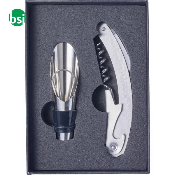 Set da vino 2 accessori in acciaio inox Dale -  1