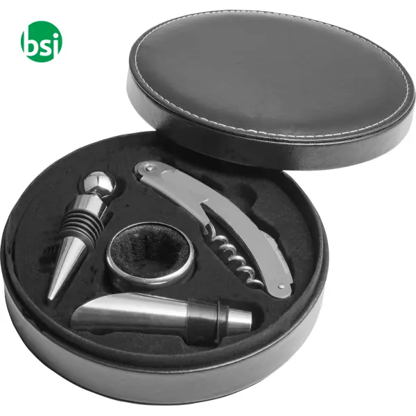 Set da vino 4 accessori in acciaio inox Jeremy -  1