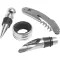 Set da vino 4 accessori in acciaio inox Jeremy - Anteprima 3