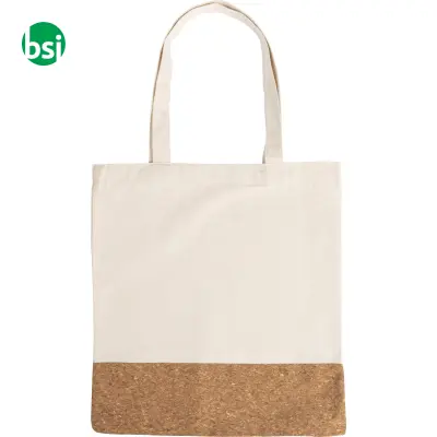 Shopping bag in cotone con base in sughero Dalia - Immagine 3