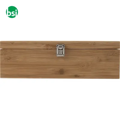 Set vino in bamboo ed acciaio inox Gareth - Immagine 10