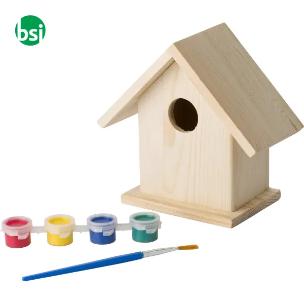 Voliera in legno con set da pittura Wesley -  1