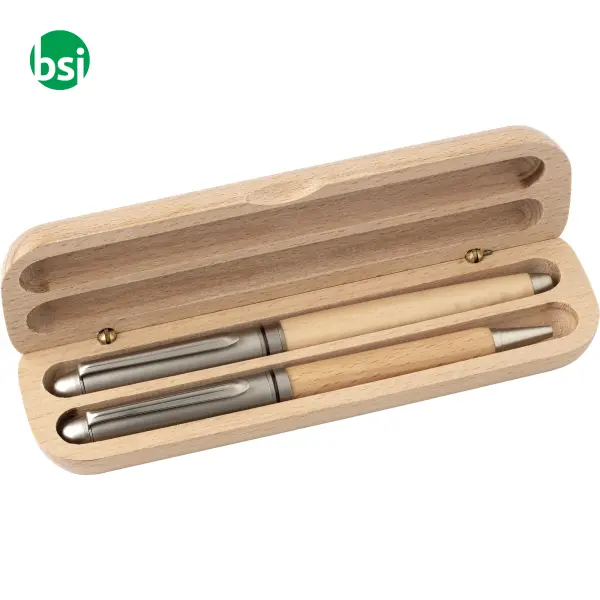 Parure personalizzabile in legno di faggio Oliviero -  2