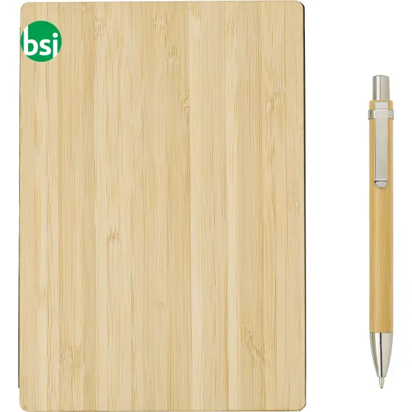 Set scrittura composta da taccuino e penna in bamboo Jo -  3