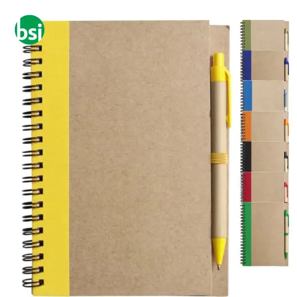 Taccuino in carta riciclata e penna a sfera Stella -  1