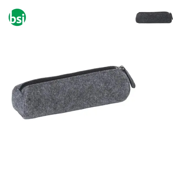 Astuccio personalizzabile in feltro rPET Samantha -  1