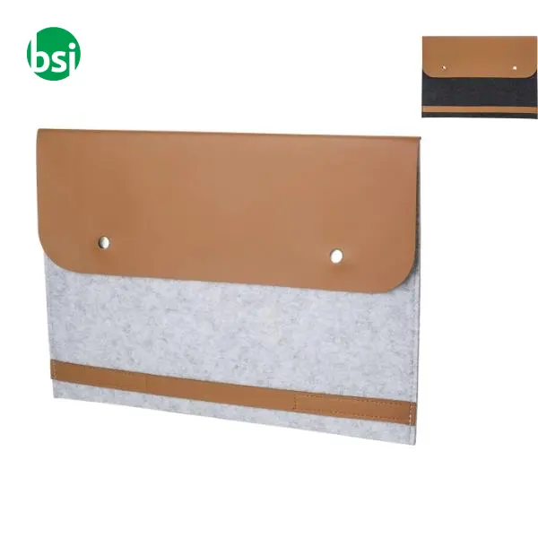 Borsa per laptop in feltro rPET Jonathan -  1