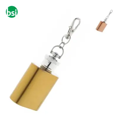 Portachiavi con fiaschetta in acciaio riciclato VASCO