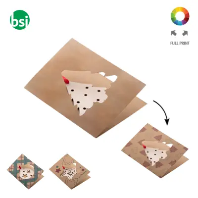 Biglietto Auguri Natalizio - Stella TREECARD ECO