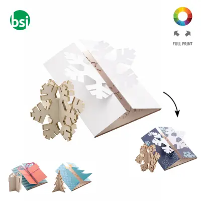 Biglietto Auguri Natalizio Fiocco Di Neve CREAX PLUS