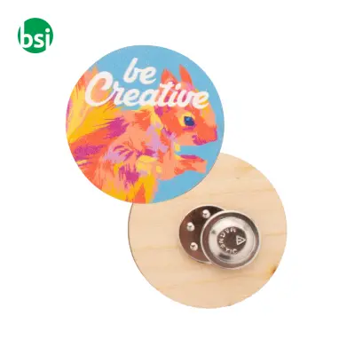 Spilla Magnetica In Legno Stampa Fullcolor WooBadge - Immagine 22