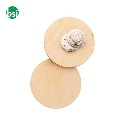 Spilla Magnetica In Legno Stampa Fullcolor WooBadge - Immagine 2