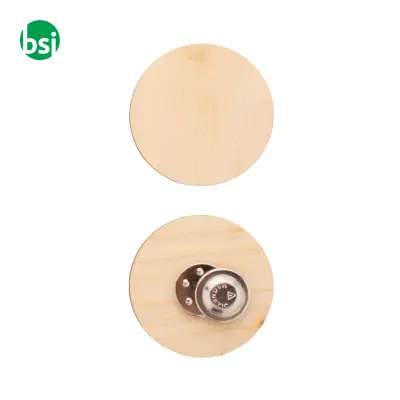 Spilla Magnetica In Legno Stampa Fullcolor WooBadge - Immagine 3