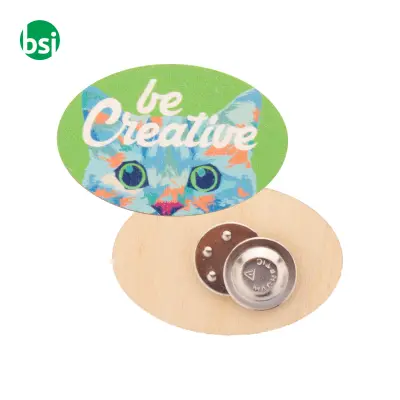 Spilla Magnetica In Legno Stampa Fullcolor WooBadge - Immagine 23