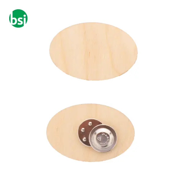 Spilla Magnetica In Legno Stampa Fullcolor WooBadge -  9