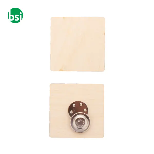 Spilla Magnetica In Legno Stampa Fullcolor WooBadge -  15