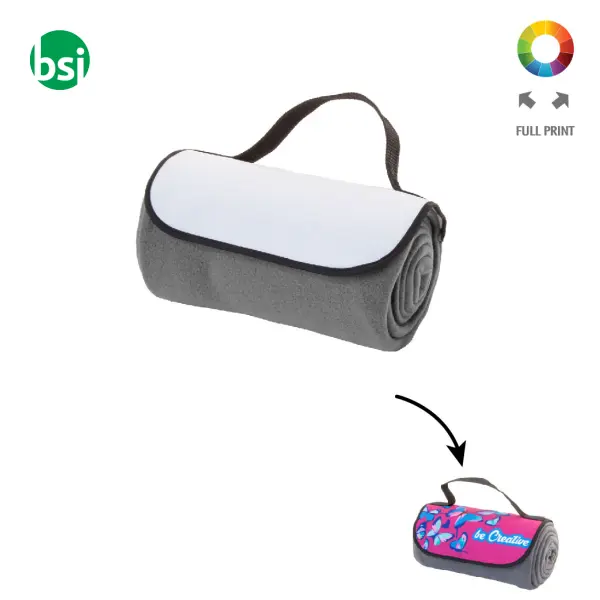 Coperta in pile RPET personalizzabile REPORTA -  1