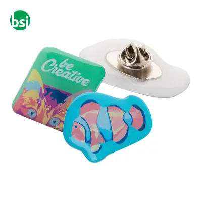 Spilla in metallo personalizzabile EPOBADGE MIDI - Immagine 2