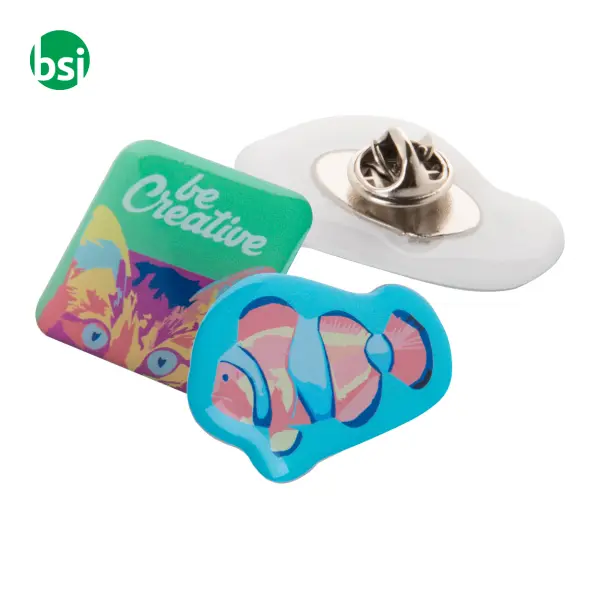 Spilla in metallo personalizzabile EPOBADGE MIDI -  2