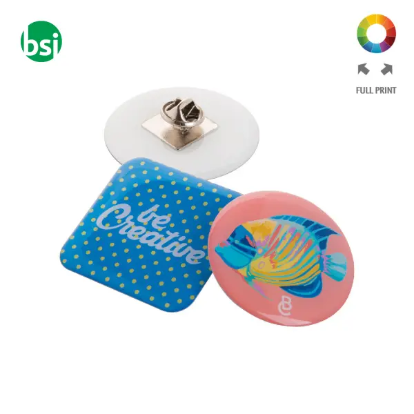 Spilla in metallo personalizzabile EPOBADGE MAXI -  1