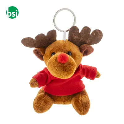 Portachiavi natalizio con renna in peluche JULREN