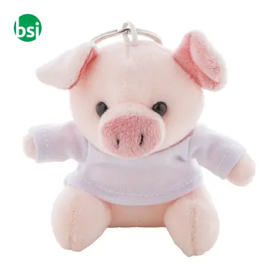 Portachiavi con maialino in peluche PIGFOB - Immagine 3