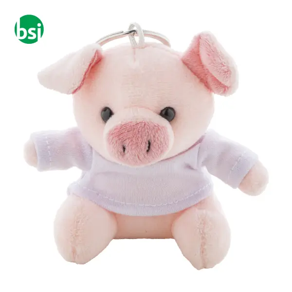 Portachiavi con maialino in peluche PIGFOB -  3