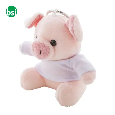 Portachiavi con maialino in peluche PIGFOB - Immagine 4
