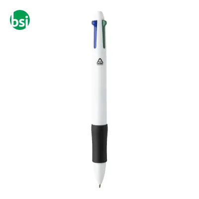 Penna a sfera in plastica riciclata 4 colori QUATTRO - Immagine 2