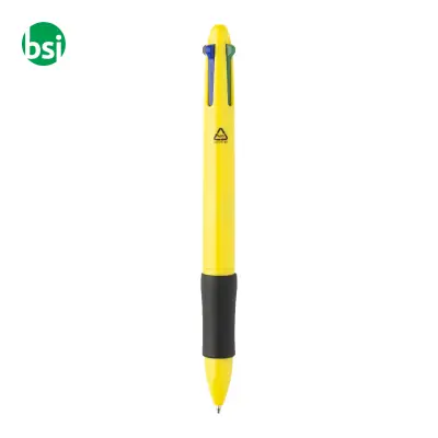 Penna a sfera in plastica riciclata 4 colori QUATTRO - Immagine 8