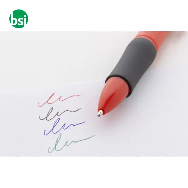 Penna a sfera in plastica riciclata 4 colori QUATTRO -  19