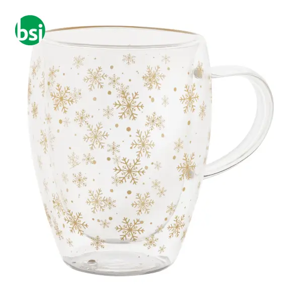 Mug natalizio in vetro borosilicato SNOSTRO -  1