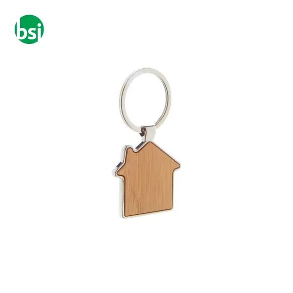 Portachiavi Metallo E Bamboo Personalizzabile Horby -  1
