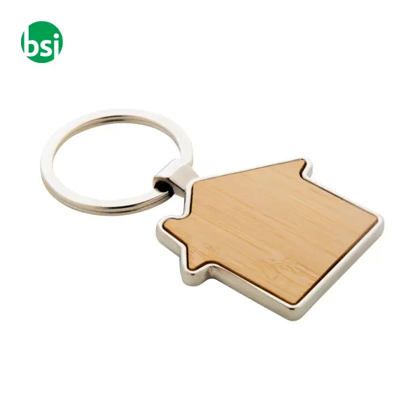 Portachiavi Metallo E Bamboo Personalizzabile Horby -  2