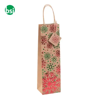 Busta regalo natalizia per bottiglia vino PEKKOLA W