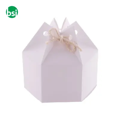 Scatola bianca Regalo Esagonale CBx HexaCord S