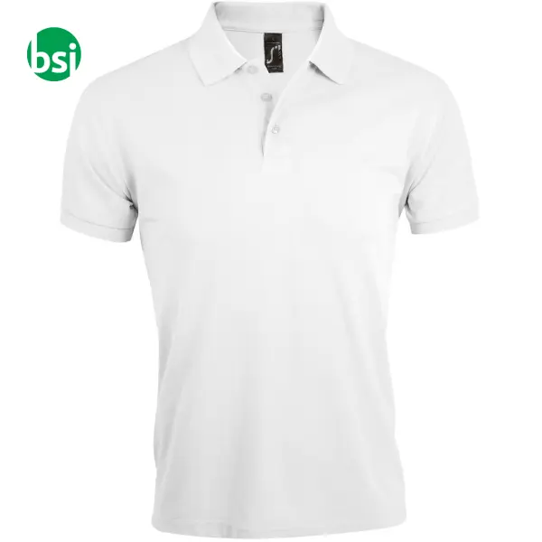 Polo bianca da uomo personalizzabile PRIME Sol's -  2