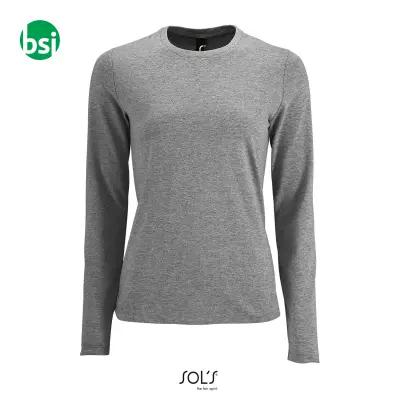 T-shirt donna con stampa logo IMPERIAL LSL Sol's - Immagine 5